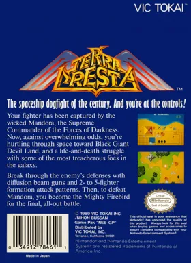 Terra Cresta (USA) box cover back